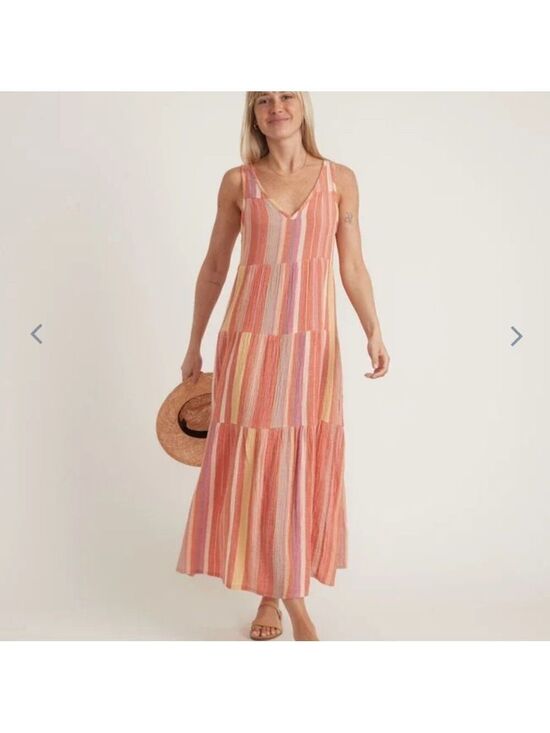 Marine Layer Dresses & Skirts - Marine layer Corinne Maxi Dress in Red Variegated Stripe